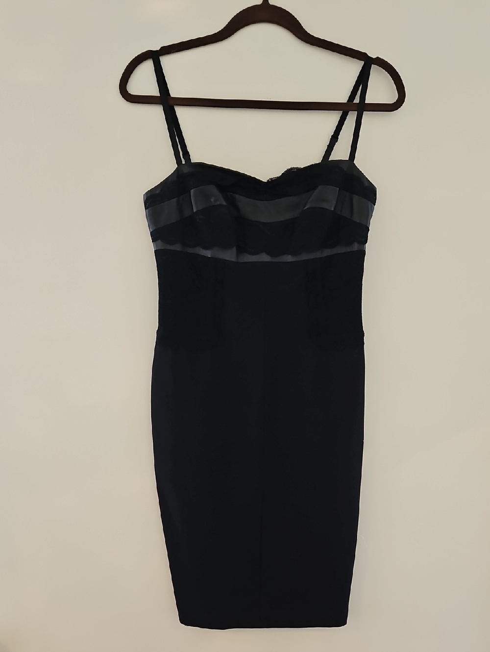 Danier Black Spaghetti Strap Sheath Dress, Size 4